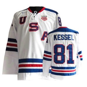 Olympic Hockey Phil Kessel Authentic 1960 Throwback Herren Weiß – Team USA #81